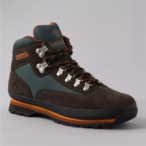 Timberland X AE Euro Hiker 90s Mid Lace-Up Boot Dark Brown Suede